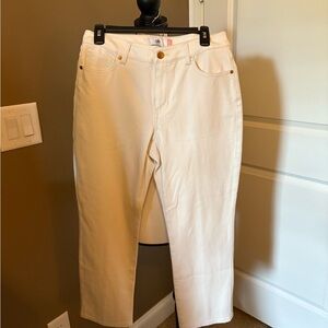 Soho Jean CAbi Women's Off-White Straight Leg Jeans